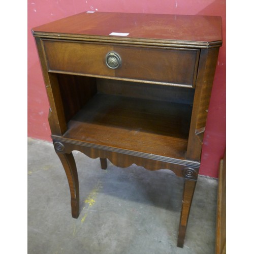 72 - A Regency style mahogany bedside cabinet