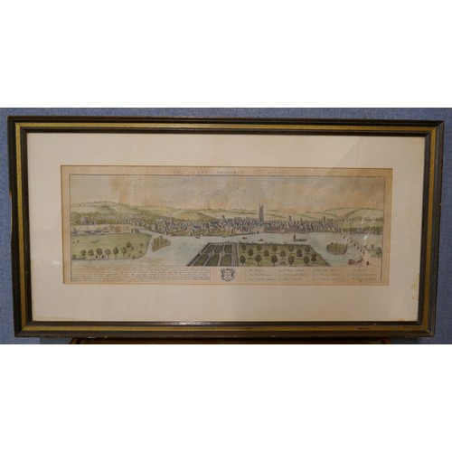 226A - A large print, East Prospect of Derby, framed