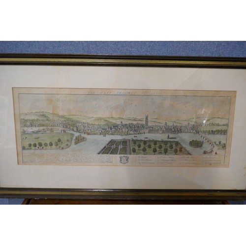 226A - A large print, East Prospect of Derby, framed