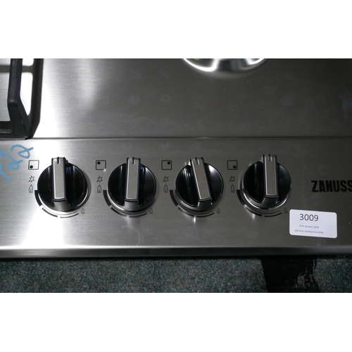 3009 - Zanussi 4-Zone Gas Hob (Incomplete) (H40xW595xD510)  (model no. ZGNN645X) original RRP £165.83 inc. ... 