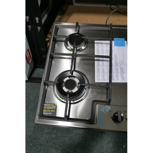 3009 - Zanussi 4-Zone Gas Hob (Incomplete) (H40xW595xD510)  (model no. ZGNN645X) original RRP £165.83 inc. ... 