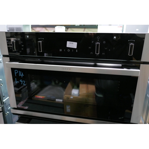 3028 - Neff Built In Double Oven (model no. U2ACM7HH0B) original RRP £699.17 inc. VAT (422-92) * This lot i... 