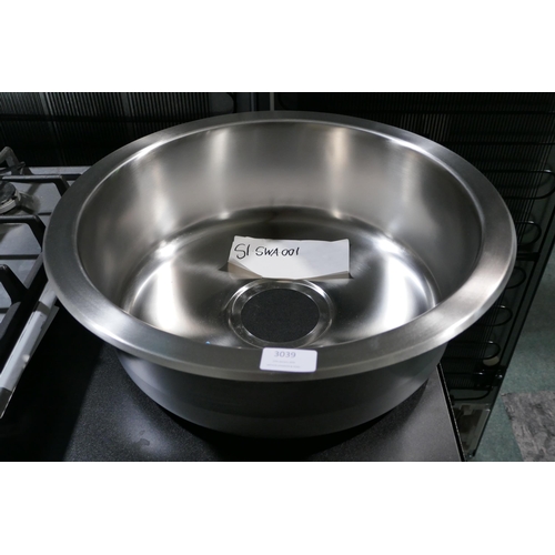 3039 - Installation Round Stainless Steel Sink (450mm) - model no.:- 1008987, original RRP £25 inc. VAT (42... 