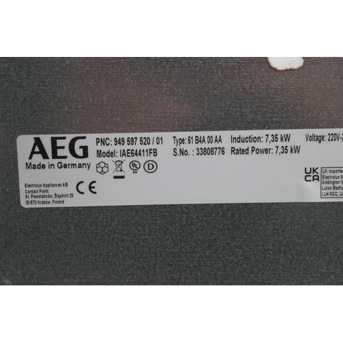 3046 - AEG 4 Zone Induction Hob (H44xW590xD520)  (model no. IAE64411FB) original RRP £449.17 inc. VAT (422-... 