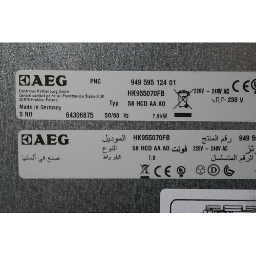 3053 - AEG Ceramic 5 Zone Hob (model no. HK955070FB) original RRP £640 inc. VAT (422-100) * This lot is sub... 