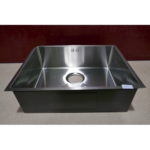 3077 - Samos Composite Undermount Rock Grey 1.0 Sink With metal frame  (422-110) * This lot is subject to V... 