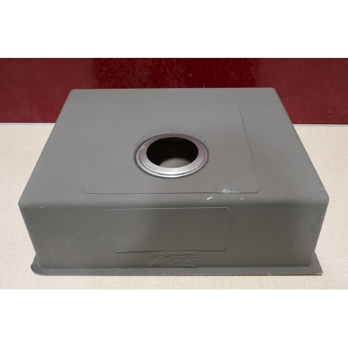 3077 - Samos Composite Undermount Rock Grey 1.0 Sink With metal frame  (422-110) * This lot is subject to V... 