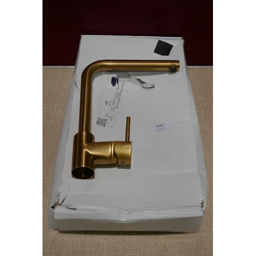 3085 - Fontus brushed gold mixer tap (422-195) *This lot is subject to VAT