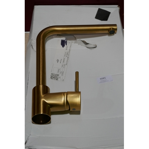 3085 - Fontus brushed gold mixer tap (422-195) *This lot is subject to VAT