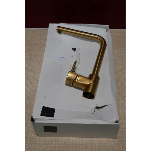 3086 - Fontus brushed gold mixer tap (422-196) *This lot is subject to VAT