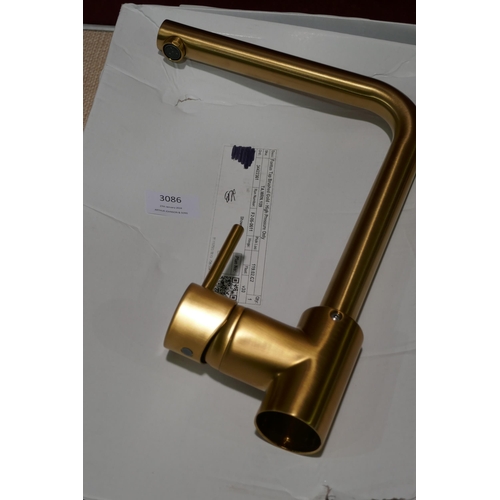 3086 - Fontus brushed gold mixer tap (422-196) *This lot is subject to VAT