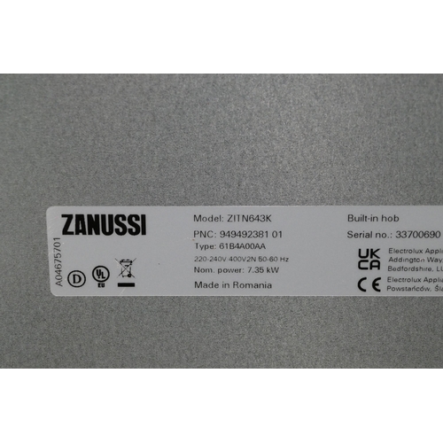 3089 - Zanussi 4 Zone Induction Hob (H44xW590xD520) - model no.:- ZITN643K, original RRP £249.17 inc. VAT (... 