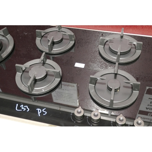 3093 - Bertazzoni Gas on Glass 5 Burner Hob (H60xW893xD525) - model no:- P905LPROGNE, original RRP £707.50 ... 