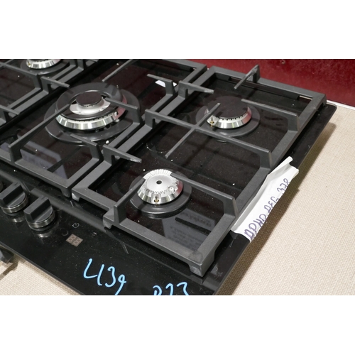 3094 - AEG 5 Burner Gas on Glass Hob (H61xW740xD510) - model no.:- HKB75450NB, original RRP £474.17 inc. VA... 