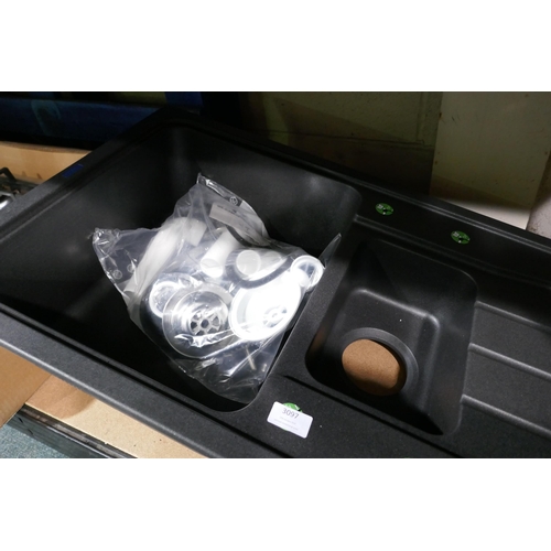 3097 - Minorca Composite RVS Black 1.5 Sink (500x1000), original RRP £307.50 inc. VAT (422-164) * This lot ... 