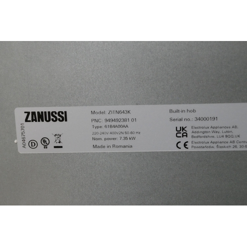 3110 - Zanussi 4 Zone Induction Hob (H44xW590xD520) - model no.:- ZITN643K, original RRP £249.17 inc. VAT (... 