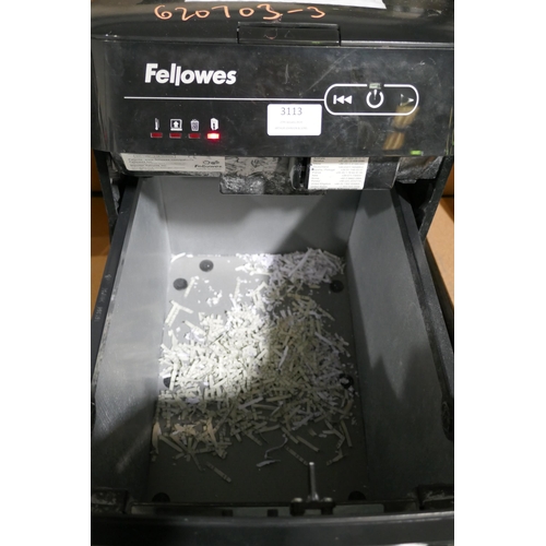 3113 - Fellowes 130c shredder - cracked drawer (p32) * This lot is subject to VAT