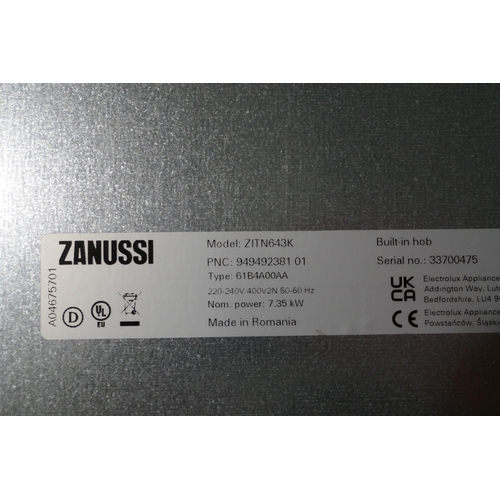 3126 - ZanussI 4 Zone Induction Hob (H44xW590xD520) - model no.:- ZITN643K, original RRP £249.17 inc. VAT (... 