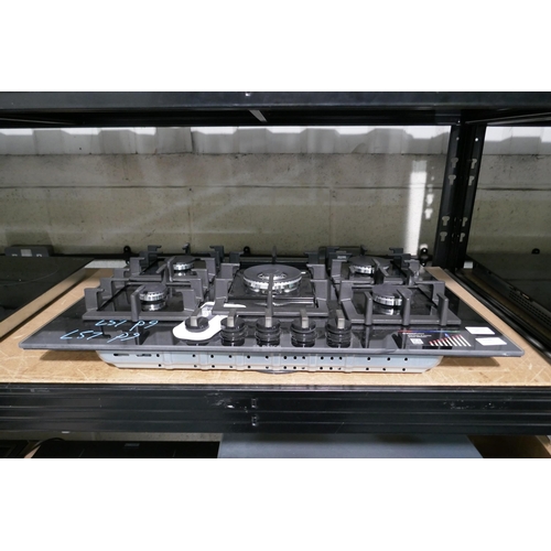 3128 - Bosch Gas on Glass 5 Burner Hob With Flameselect (H45xW752xD520) - model no.:- PPQ7A6B90, original R... 