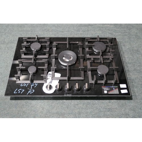 3128 - Bosch Gas on Glass 5 Burner Hob With Flameselect (H45xW752xD520) - model no.:- PPQ7A6B90, original R... 