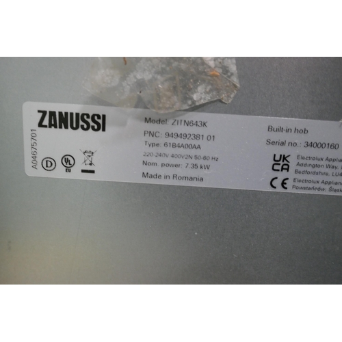 3147 - Zanussi 4 Zone Induction Hob (H44xW590xD520) - model no.:- ZITN643K, original RRP £249.17 inc. VAT (... 