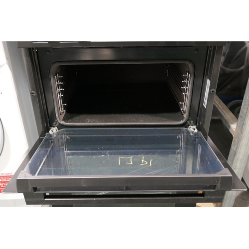 3164 - Zanussi Built-in Double Oven - Missing Shelves - Model ZKCNA7KN (H888xW594xD568), original RRP £540.... 