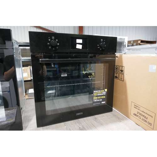 3172 - Zanussi Single Multifunction Oven - Black - Only One Shelf (H589xW594xD568), original RRP £265.83 in... 