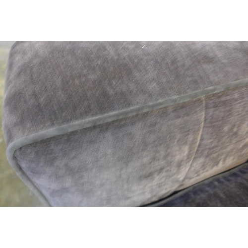 1322 - A coffee bean velvet two seater sofa