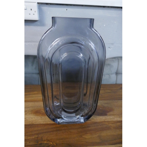 1357 - A grey glass Hermes style vase, H 30cms (5059413396914)   #