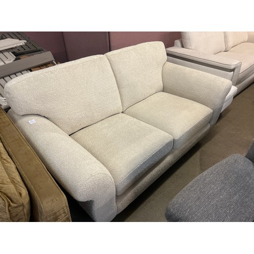 1381 - A cream Teddy bear fabric upholstered 2.5 seater sofa £1599