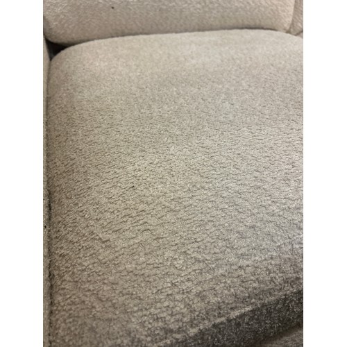 1381 - A cream Teddy bear fabric upholstered 2.5 seater sofa £1599