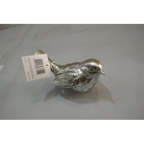 1399 - A pair of Bird wall decorative hooks in silver (369846019)
