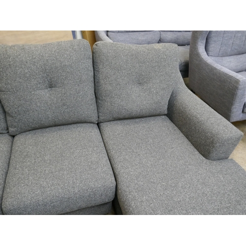 1457 - A charcoal upholstered small corner sofa