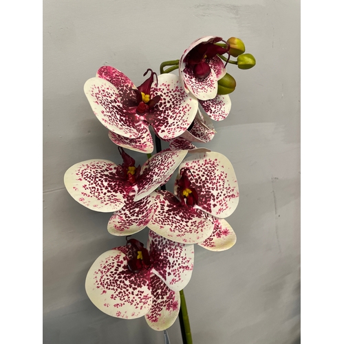 1444 - A single stem artificial Orchid, H 60cms (51237907)   #