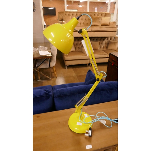 1333 - A shiny yellow anglepoise lamp