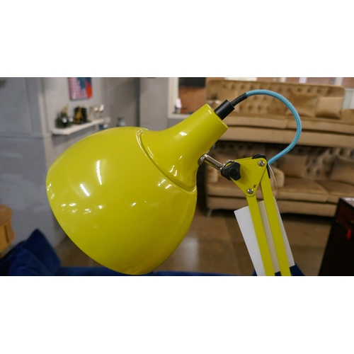 1333 - A shiny yellow anglepoise lamp