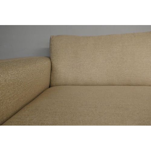 1420 - A sandstone weave three seater and two seater sofa