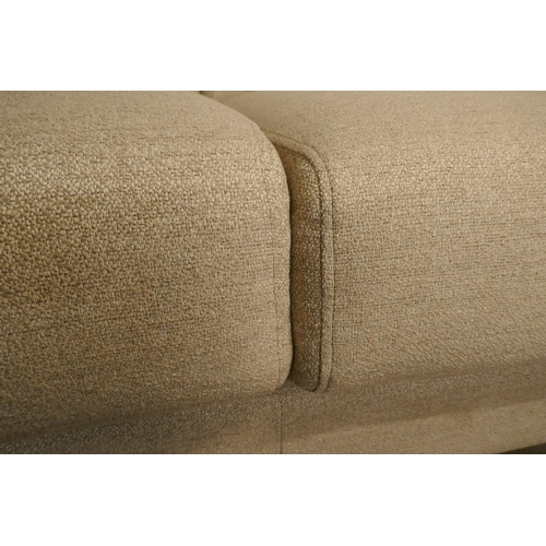 1420 - A sandstone weave three seater and two seater sofa