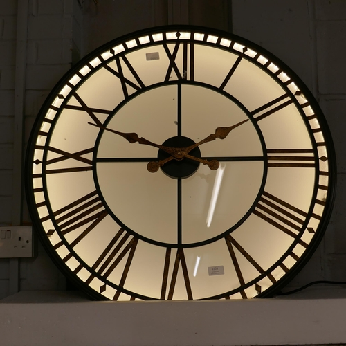 1501 - A large illuminated Westminster wall clock