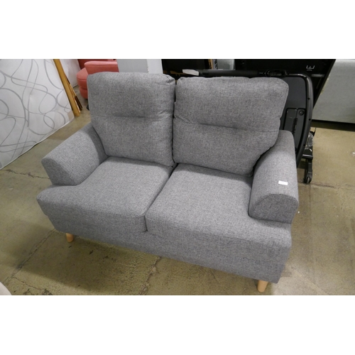 1532 - A grey upholstered two seater sofa