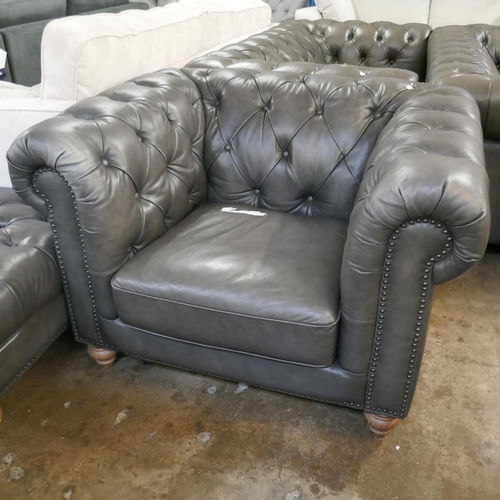 1567 - Allington leather Chair - Grey     , Original RRP  £958.33 + vat (4194-6)     * This lot is subject ... 