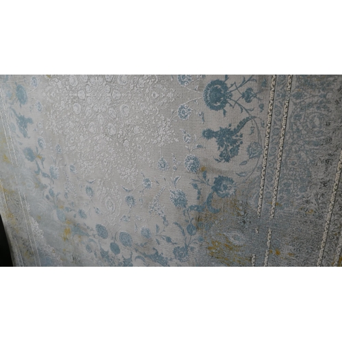 1516 - A fine woven Iranian designer carpet, vintage look grey ground with hints of duck egg blue (3m x 2m)
