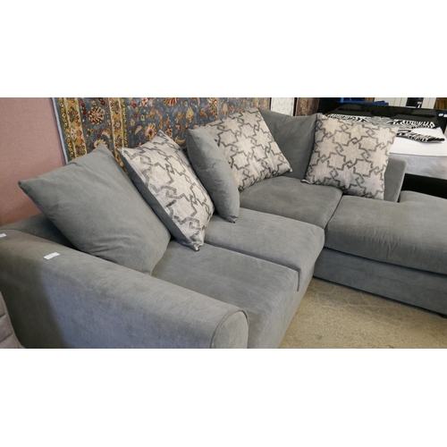 1519 - Grey compact corner sofa