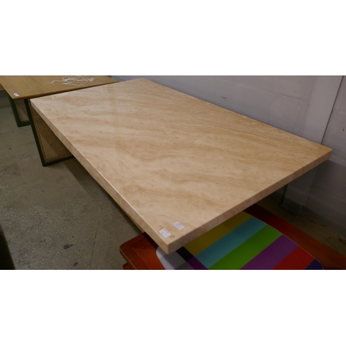 1594 - A cream marble effect dining table