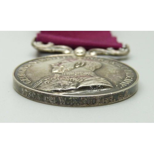 1007 - A George V Army For Long Service and Good Conduct Medal, to 27363 Cpl. W.H. Coombs, Royal Engineers