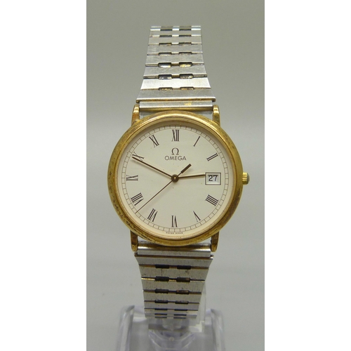 1043 - An Omega quartz date wristwatch