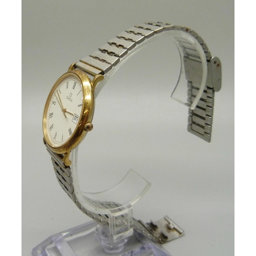 1043 - An Omega quartz date wristwatch