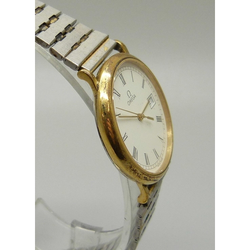 1043 - An Omega quartz date wristwatch