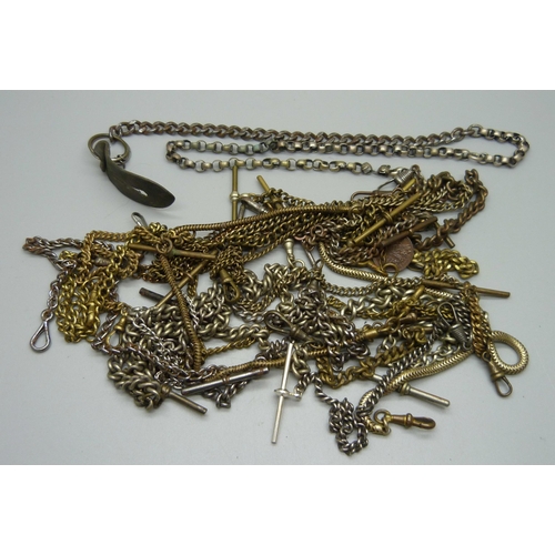 1094 - Twenty vintage Albert chains