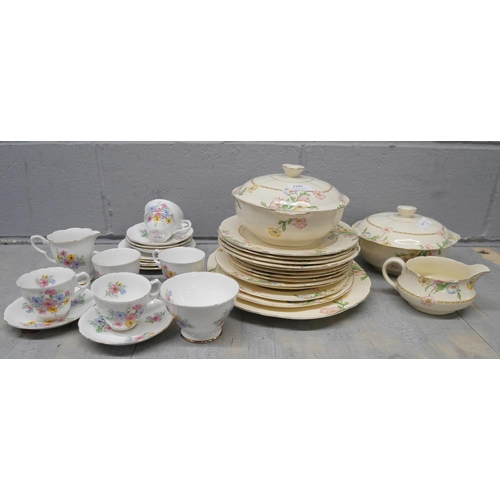 1142 - Alfred Meakin Royal Marigold dinnerware and Virginia Stock pattern teaware **PLEASE NOTE THIS LOT IS... 